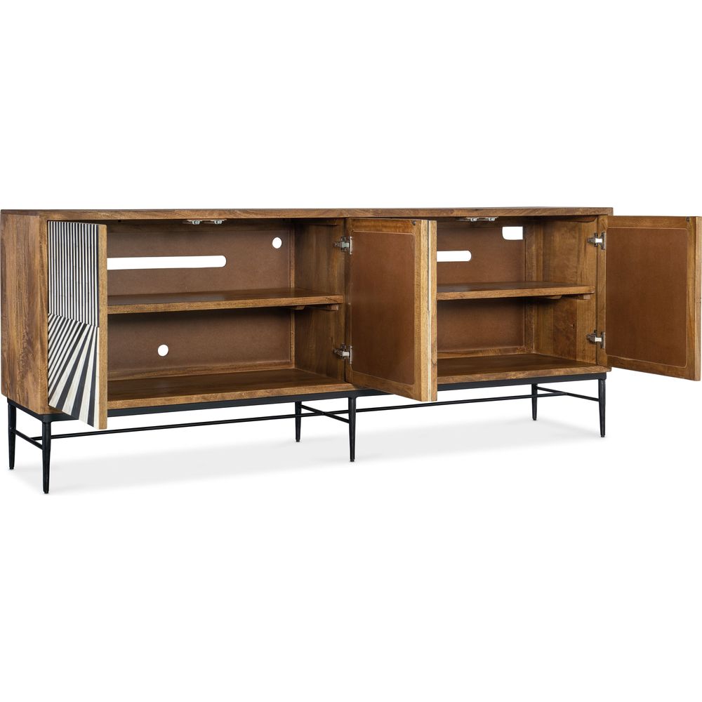 Commerce & Market Linear Perspective Credenza - Medium Wood