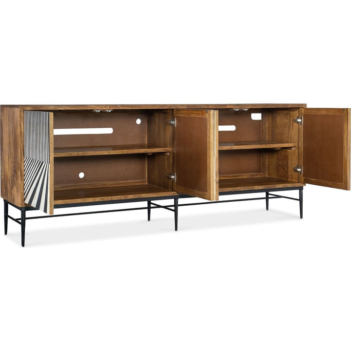 Commerce & Market Linear Perspective Credenza - Medium Wood