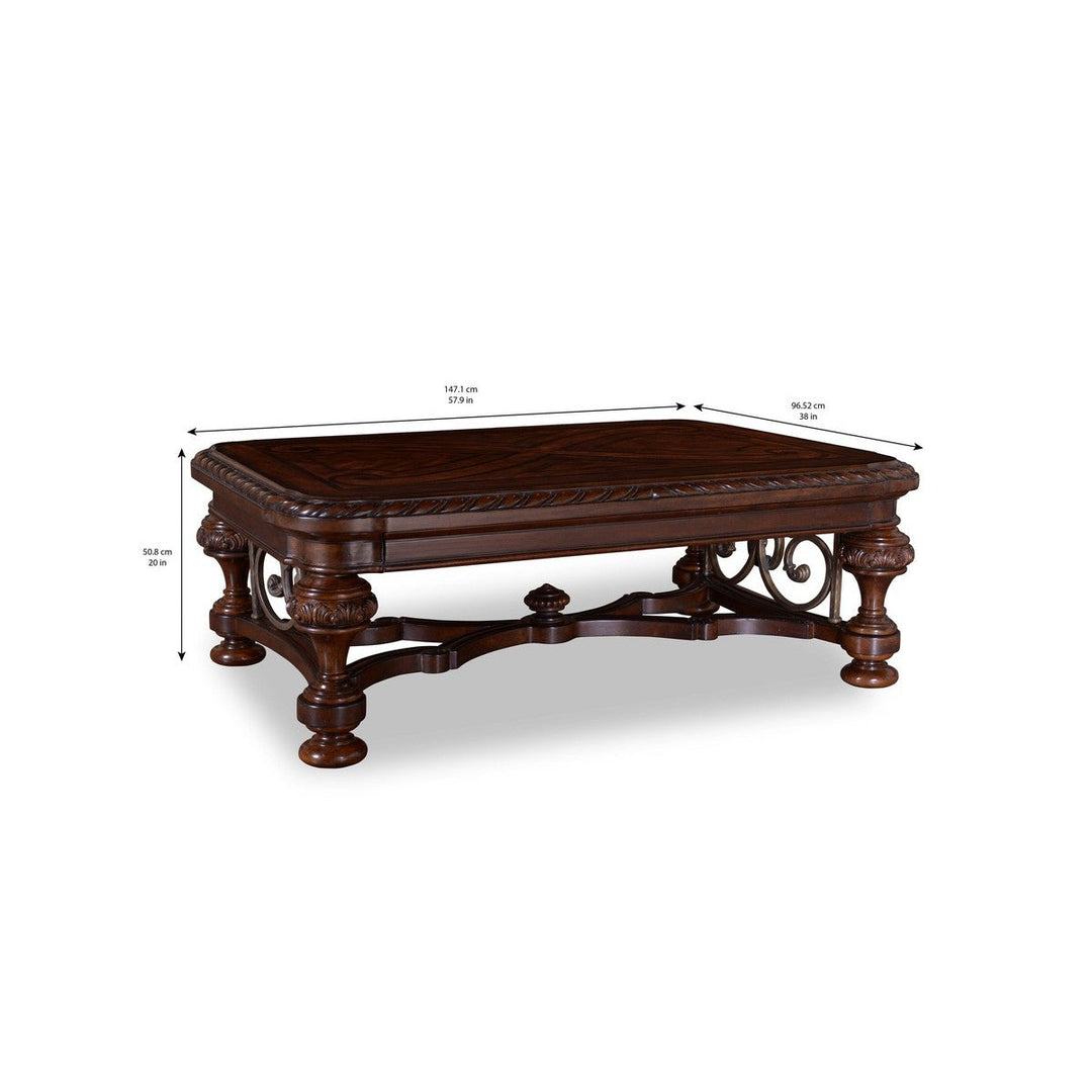 Valencia Rectangular Cocktail Table - Brown