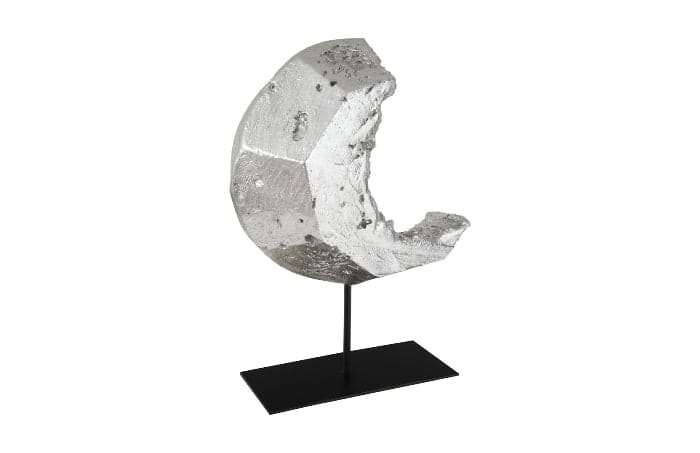 Cast Eroded Wood Circle on Stand Silver Leaf, Assorted-Phillips Collection-PHIL-PH102834-Decor-2-France and Son