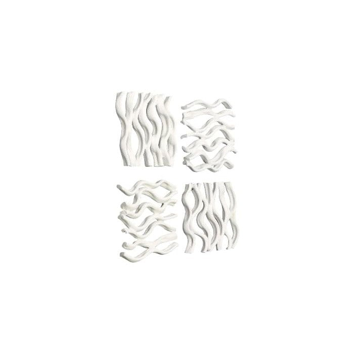 Vine Wall Tile, Matte White, Set of 4-Phillips Collection-PHIL-PH111552-Wall Decor-3-France and Son