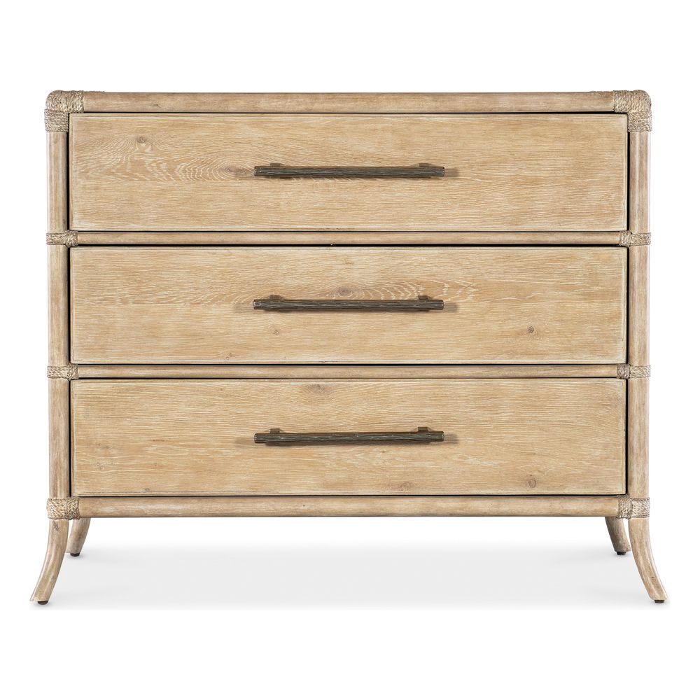 Dressers & Chests Solace Pole Rattan Chest - Light Wood