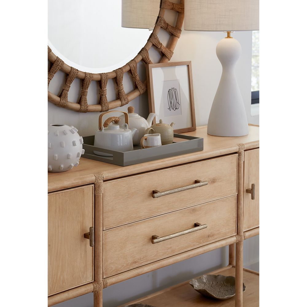 Sideboards & Credenzas Solace Pole Rattan Sideboard - Light Wood