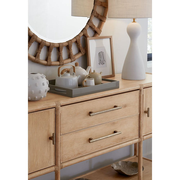 Sideboards & Credenzas Solace Pole Rattan Sideboard - Light Wood