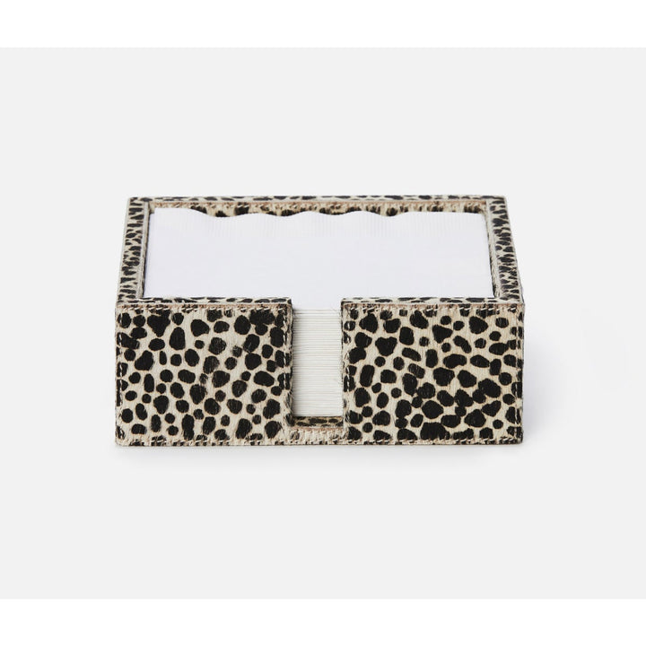 Bandar Cheetah Print Luncheon Napkin Holder Hair-On-Hide Pack/2