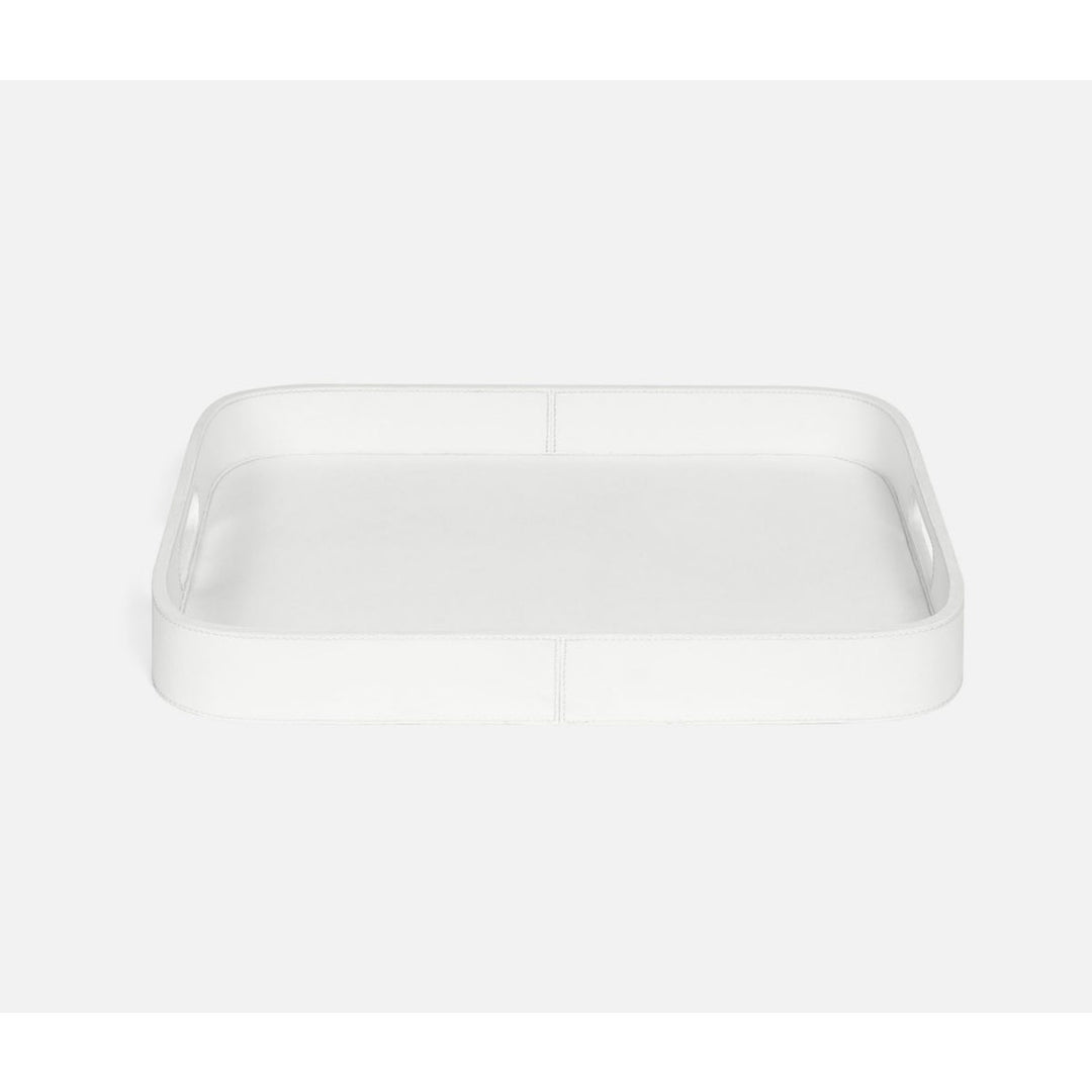 Brisbane Bright White Tray Rt Marine Leather
