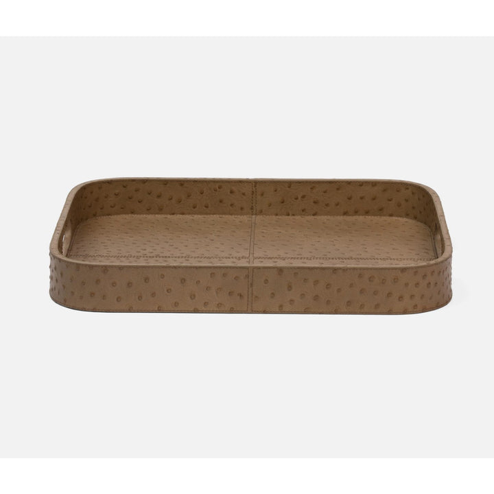 Witney Oat Brown Ostrich Tray Rr Full-Grain Leather