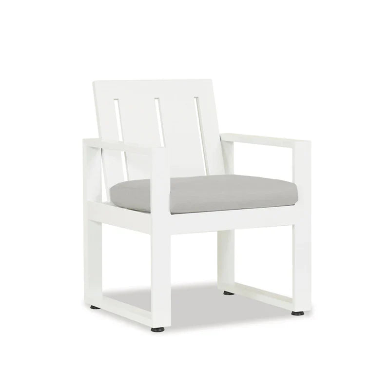 Outdoor Dining Chairs Newport Dining Chair in Cast Silver, No Welt