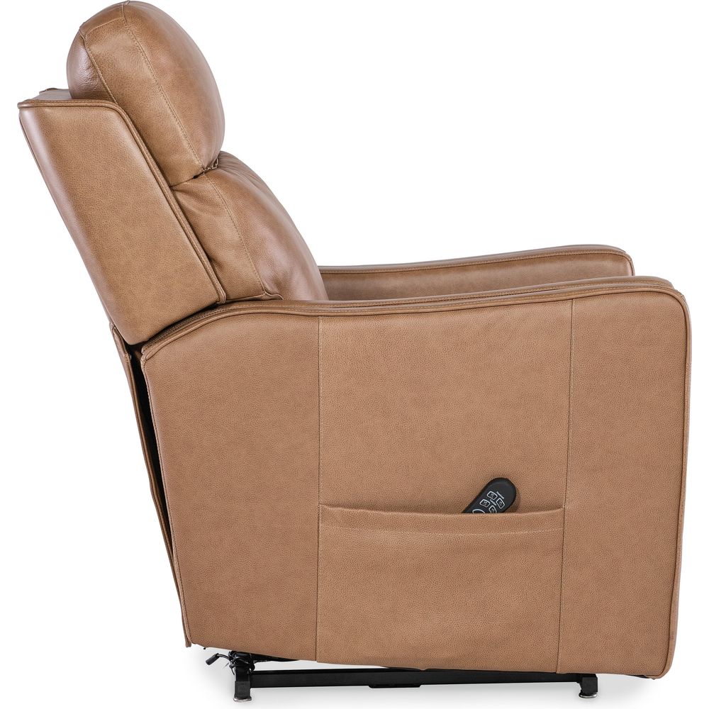 Thyme Power Recliner with Power Headrest, Lumbar & Lift - Brown