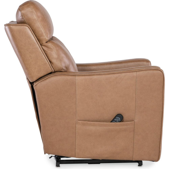 Thyme Power Recliner with Power Headrest, Lumbar & Lift - Brown