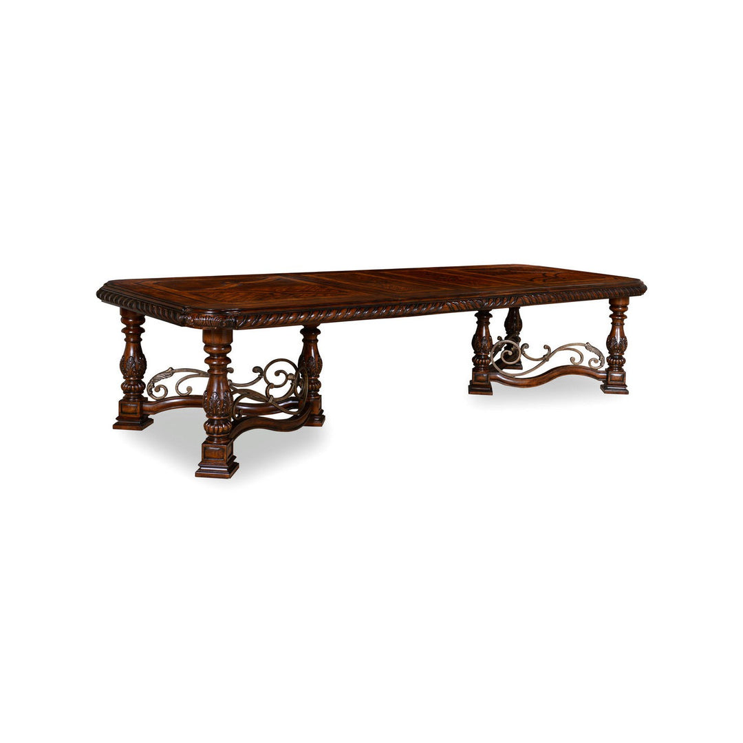 Valencia Trestle Dining Table - Brown