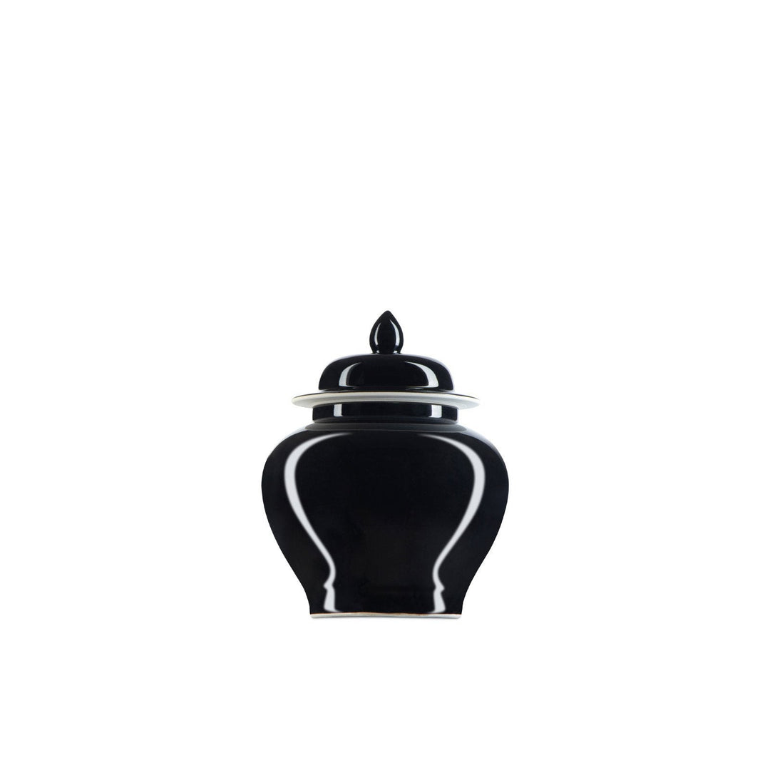 Imperial Black Small Temple Jar