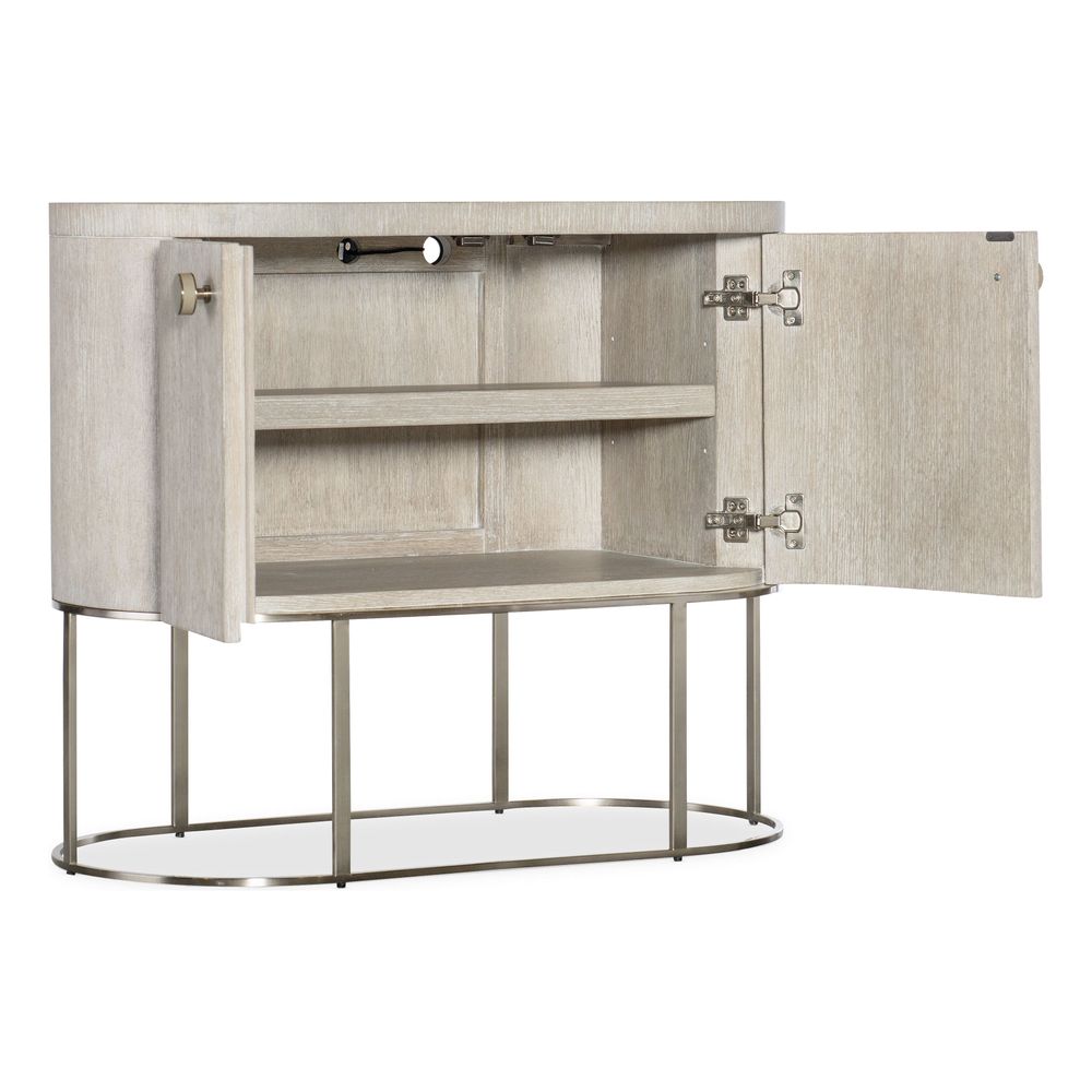 Pulse Oval Nightstand - Light Wood