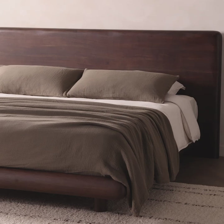 Beds Thaddeus Bed - Rustic Brown Acacia - Queen