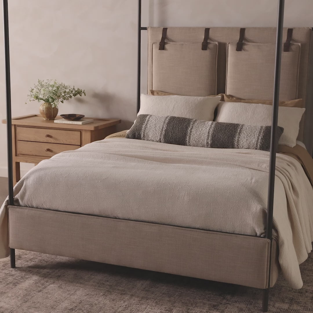 Beds Unity Canopy Bed - Queen - Palm Ecru - Beige, Black