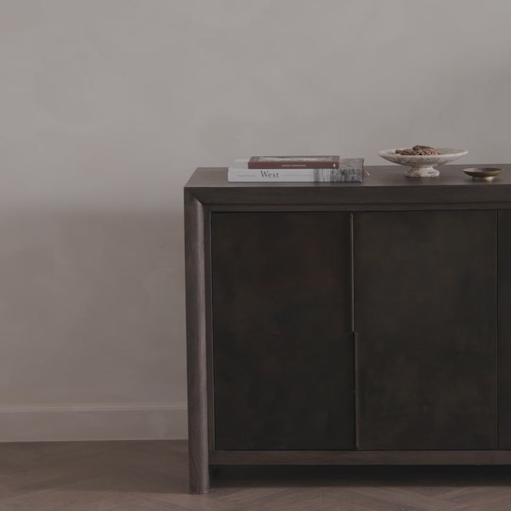 Anderson 6 Door Sideboard - Espresso Oak - Dark Brown