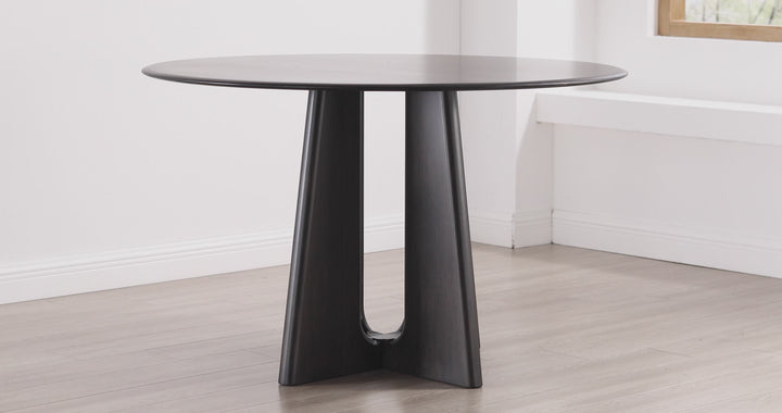 Luna 48” Round Dining Table - Caviar