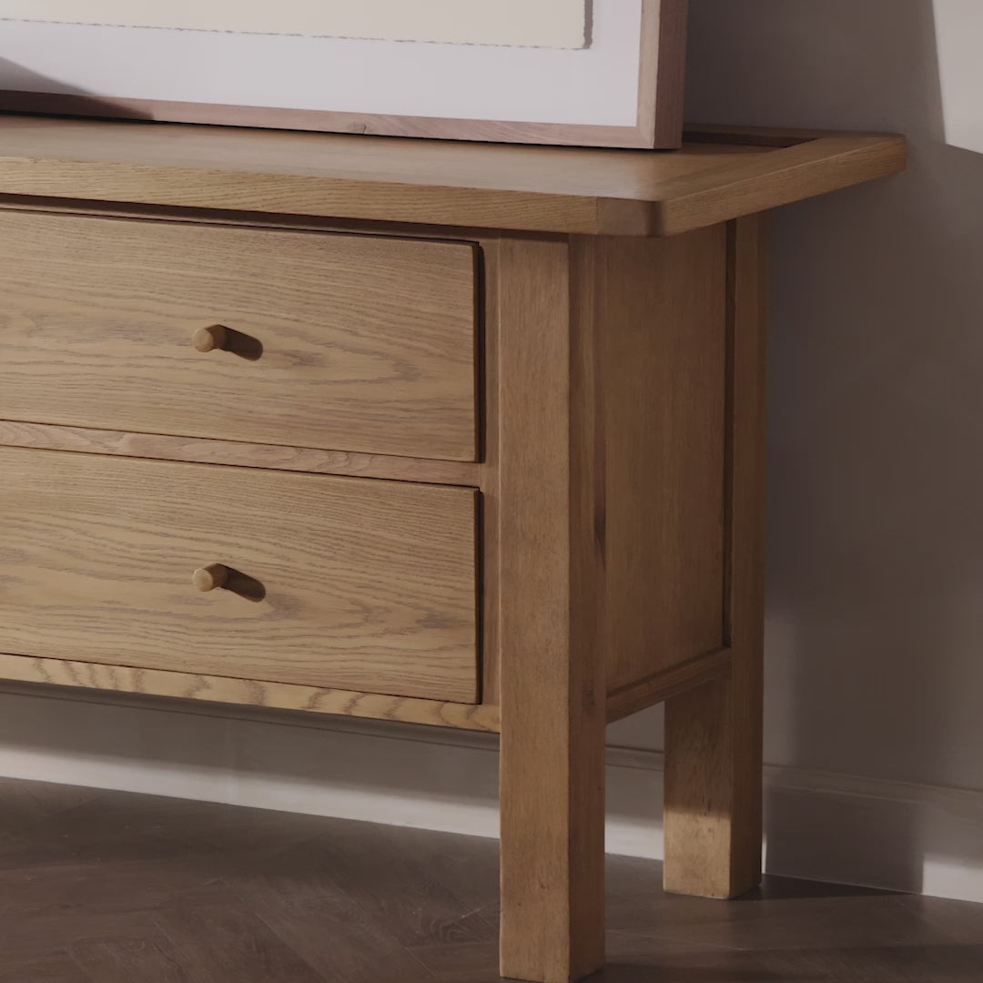 Emrys Media Console - Natural Light Oak - Light Brown