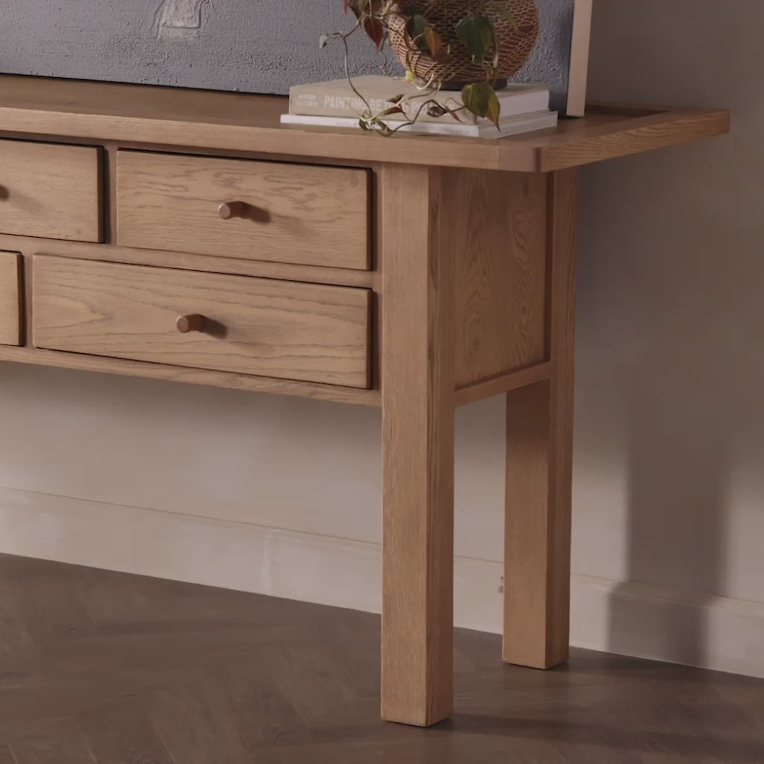 Emrys Console Table - Natural Light Oak