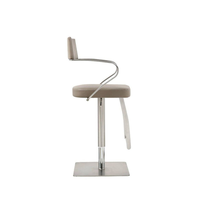 Zuri Barstool-Whiteline Modern Living-WHITELINE-BS1621P-TAU-Bar StoolsTaupe-3-France and Son