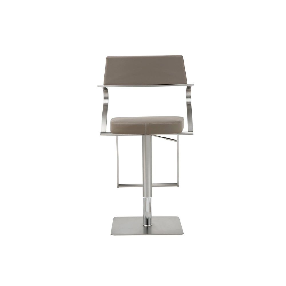 Zuri Barstool-Whiteline Modern Living-WHITELINE-BS1621P-TAU-Bar StoolsTaupe-1-France and Son