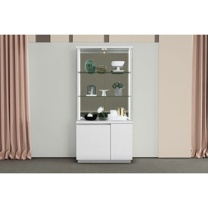 Cameron Vitrine-Whiteline Modern Living-WHITELINE-CB1686-WHT-Bookcases & Cabinets-4-France and Son