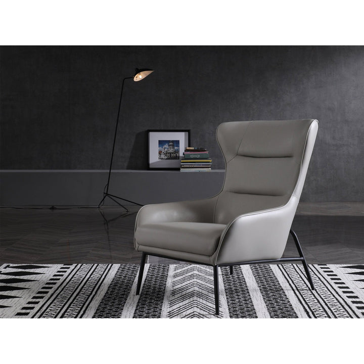 Wyatt Leisure Chair-Whiteline Modern Living-WHITELINE-CH1707P-LGRY-Lounge ChairsLight Grey-3-France and Son