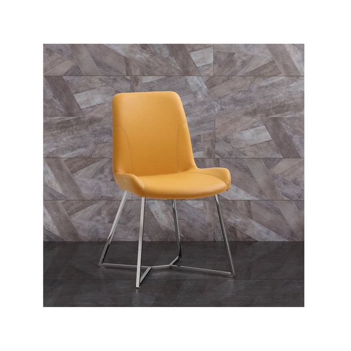 Aileen Dining Chair-Whiteline Modern Living-WHITELINE-DC1480-YLW-Dining Chairs-2-France and Son