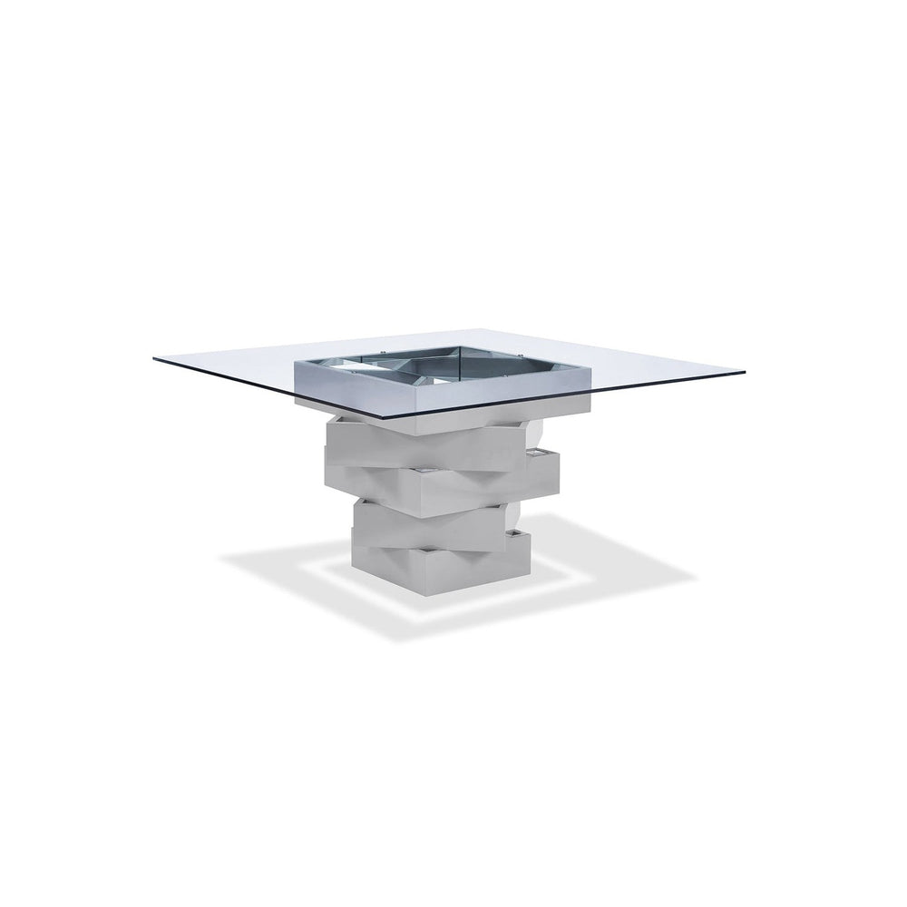 Carson Dining Table-Whiteline Modern Living-WHITELINE-DT1402-GRY-Dining Tables-2-France and Son