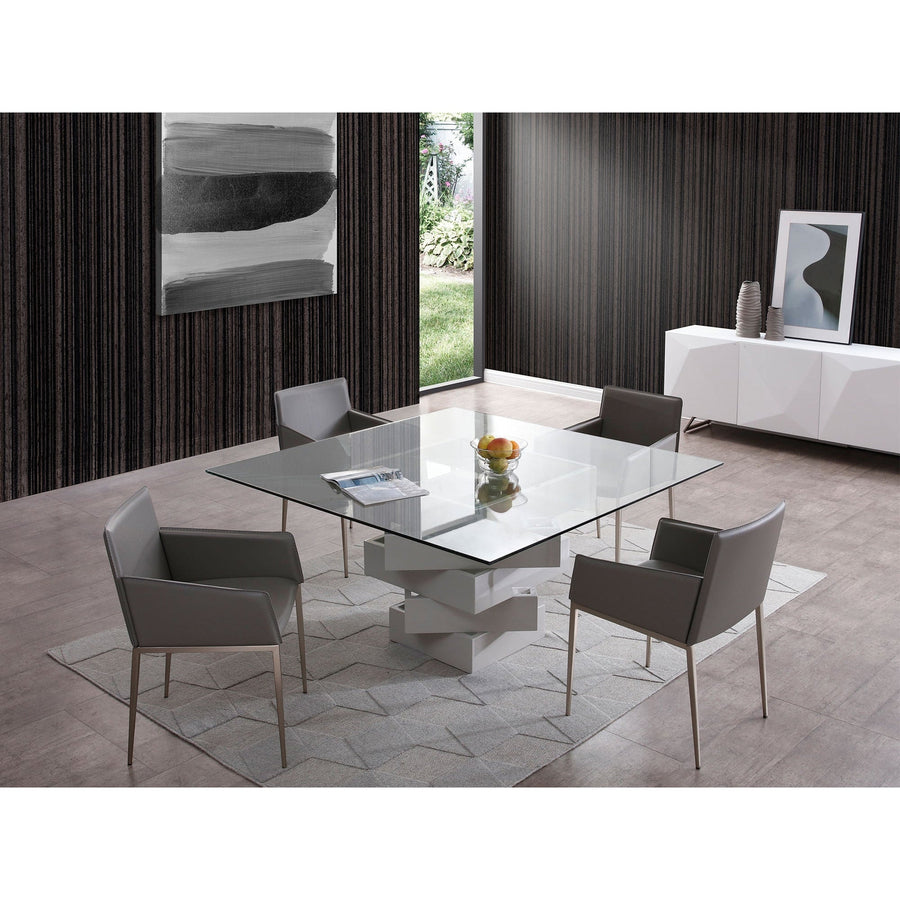 Carson Dining Table-Whiteline Modern Living-WHITELINE-DT1402-GRY-Dining Tables-1-France and Son