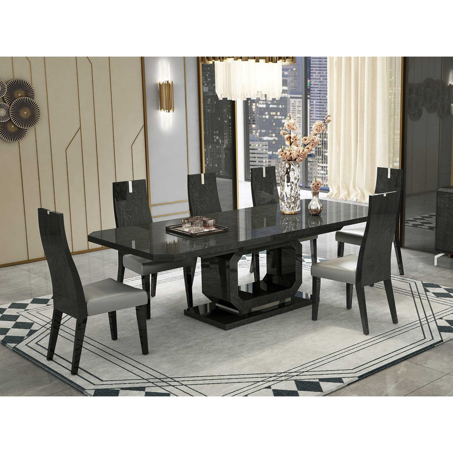 Los Angeles Extendable Dining Table-Whiteline Modern Living-WHITELINE-DT1619-GRY-Dining Tables-1-France and Son