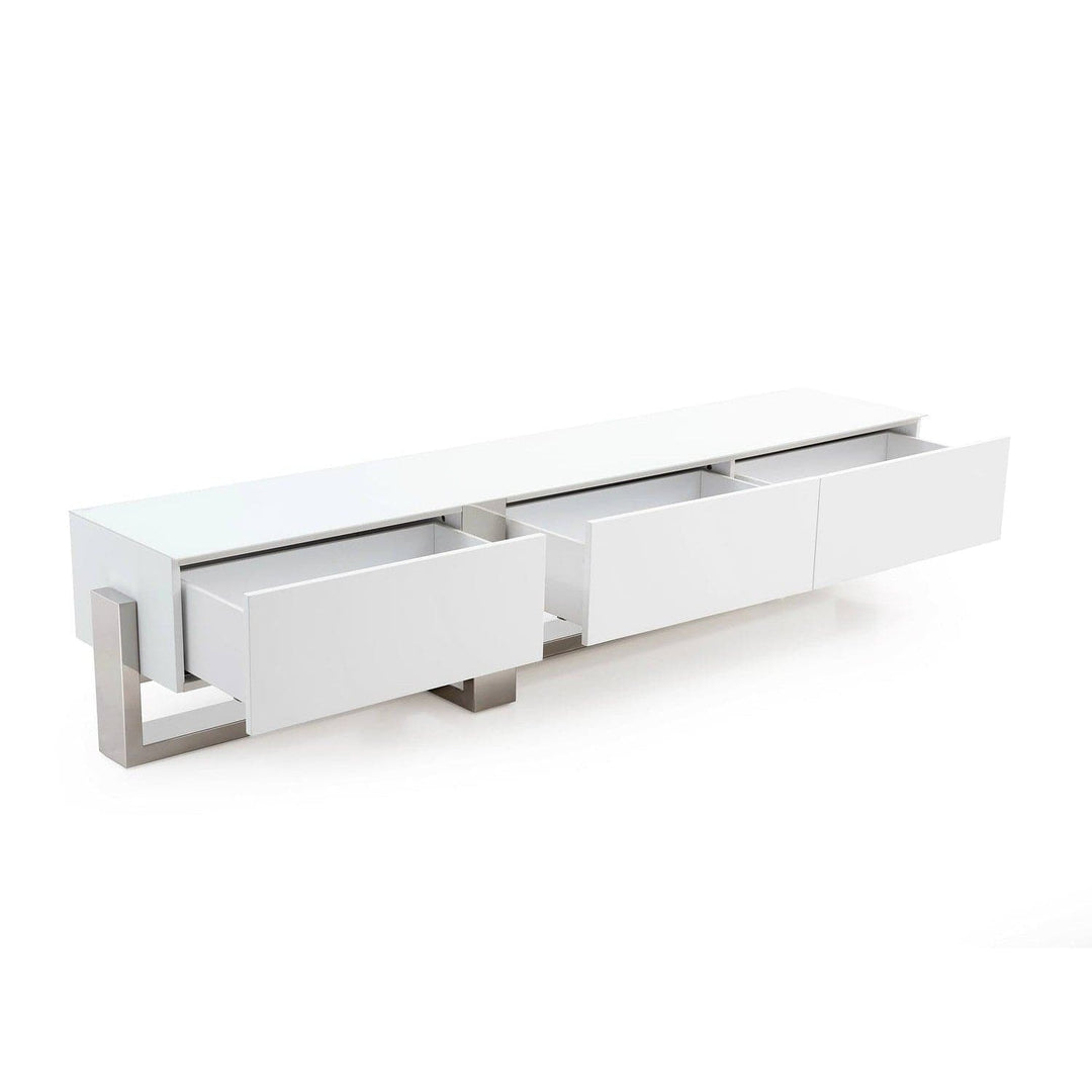 Blake TV Unit-Whiteline Modern Living-WHITELINE-EC1439-WHT-Media Storage / TV Stands-4-France and Son