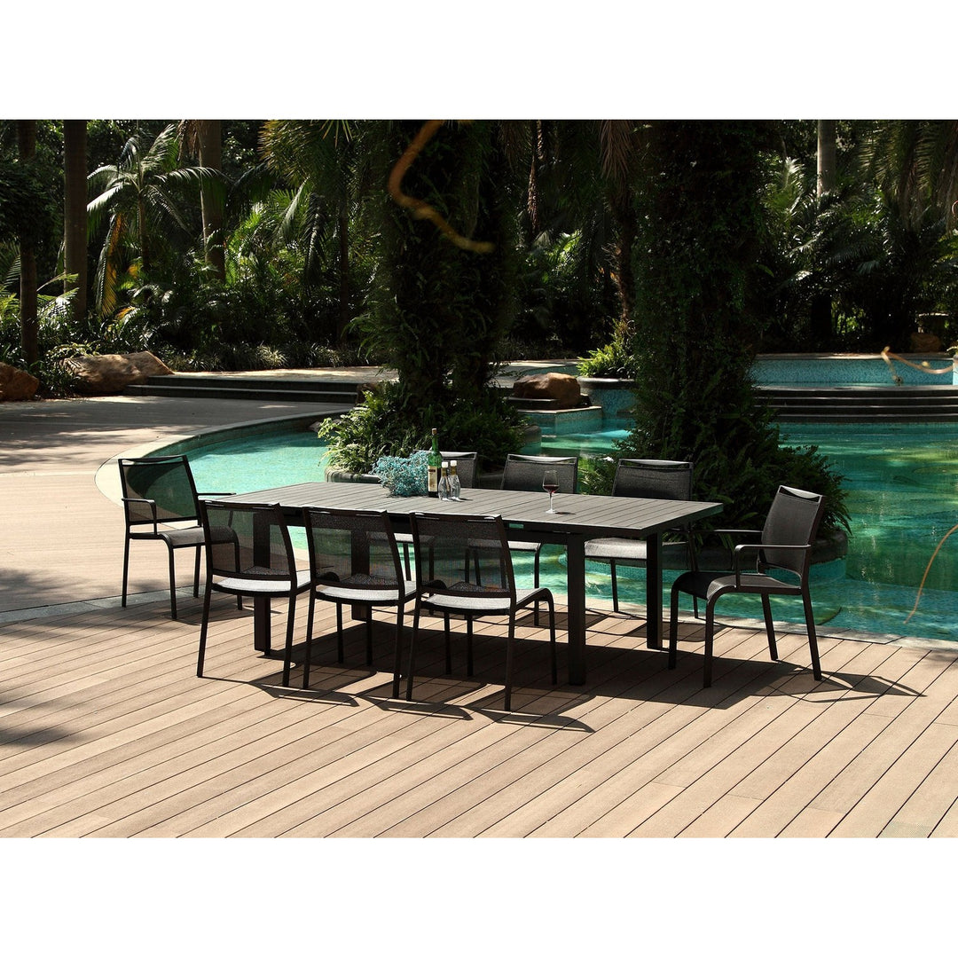 Alum Outdoor Extendable Dining Table-Whiteline Modern Living-WHITELINE-DT1567-GRY-Dining Tables-5-France and Son