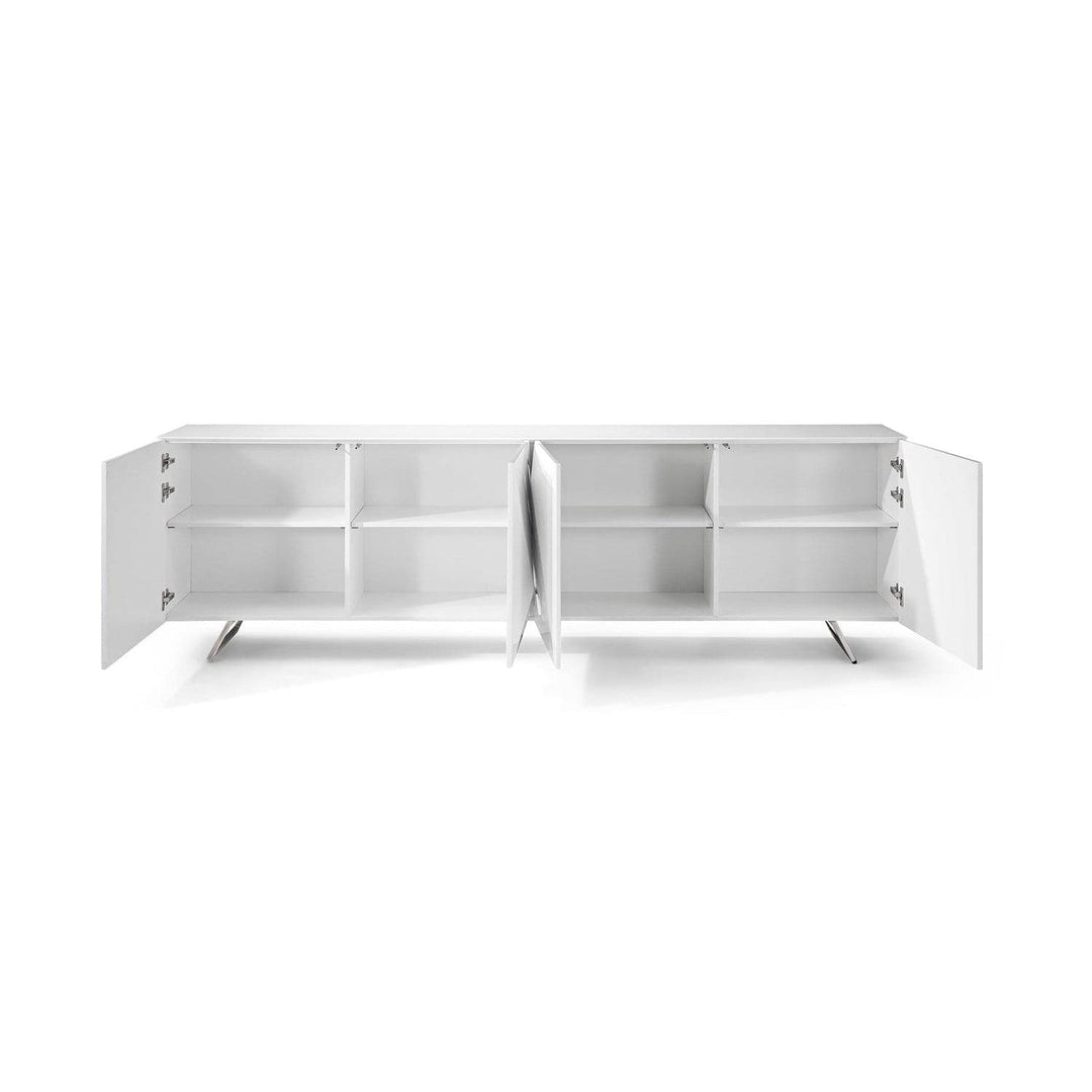 Samantha Buffet-Whiteline Modern Living-WHITELINE-SB1193-GRY-Sideboards & CredenzasGrey-8-France and Son