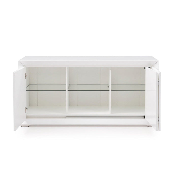 Norbury Buffet-Whiteline Modern Living-WHITELINE-SB1613-WHT-Sideboards & Credenzas-4-France and Son