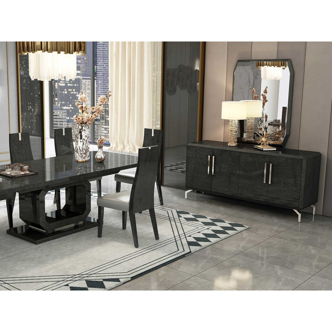 Los Angeles Buffet-Whiteline Modern Living-WHITELINE-SB1619-GRY-Sideboards & Credenzas-1-France and Son