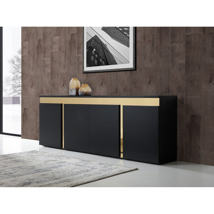 Sumo Buffet-Whiteline Modern Living-WHITELINE-SB1658-BLK-Sideboards & Credenzas-2-France and Son