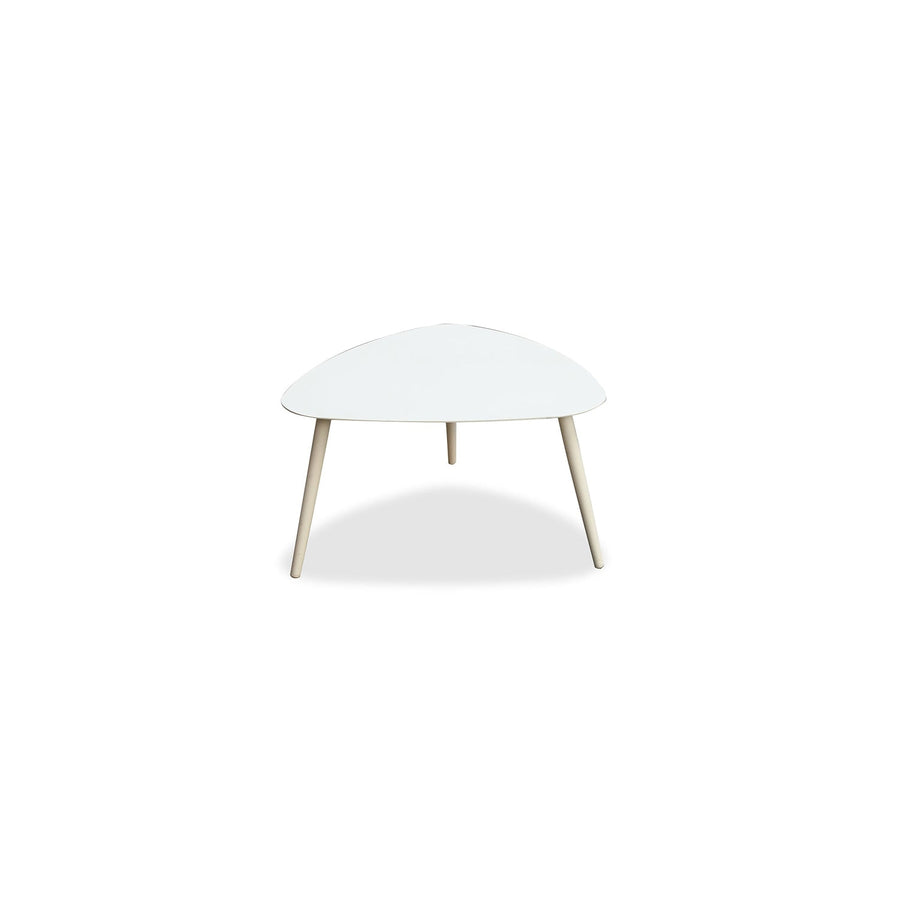 White Rowan Large Outdoor Side Table-Whiteline Modern Living-WHITELINE-ST1601L-WHT-Side Tables-1-France and Son