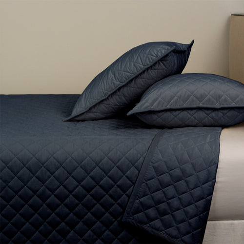 Velvet Coverlet Set-Ann Gish-ANNGISH-YSETCOQVQ-NAV-BeddingNavy-7-France and Son