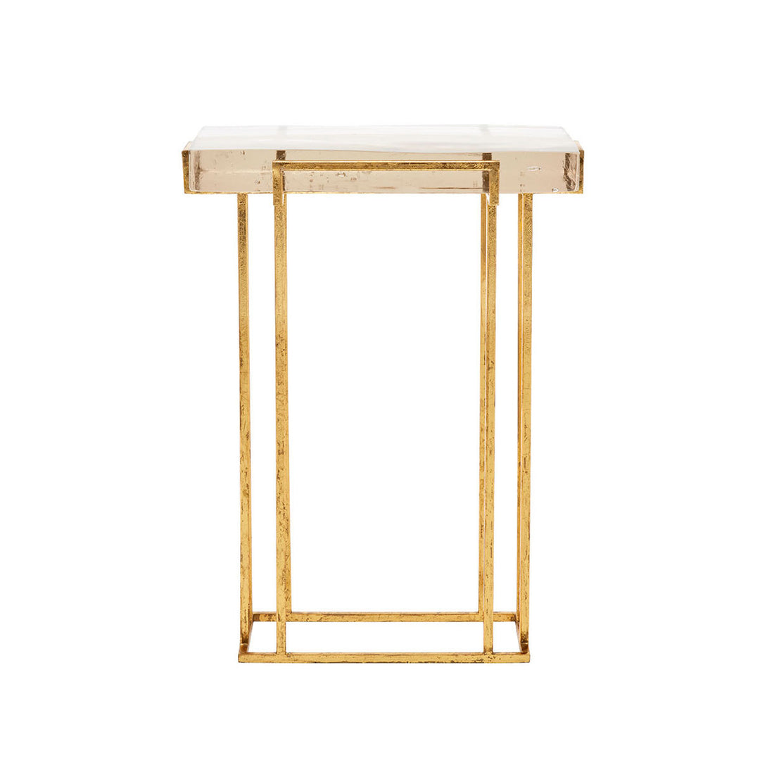 Prism Side Table, Gold Leaf