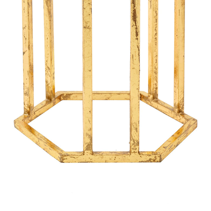 Prism Round Side Table, Gold Leaf