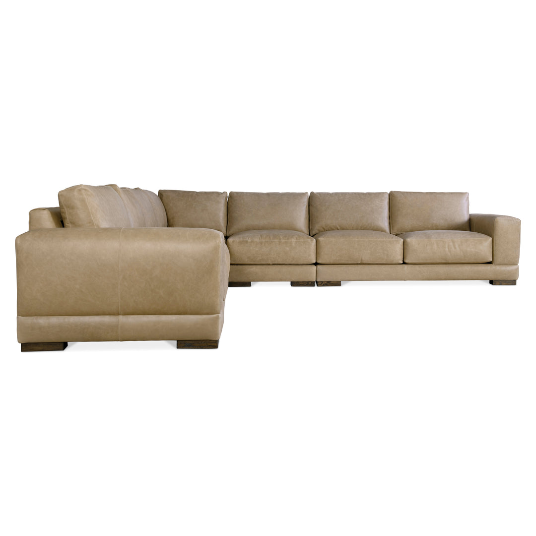 Lars Leather 5-Piece Sectional