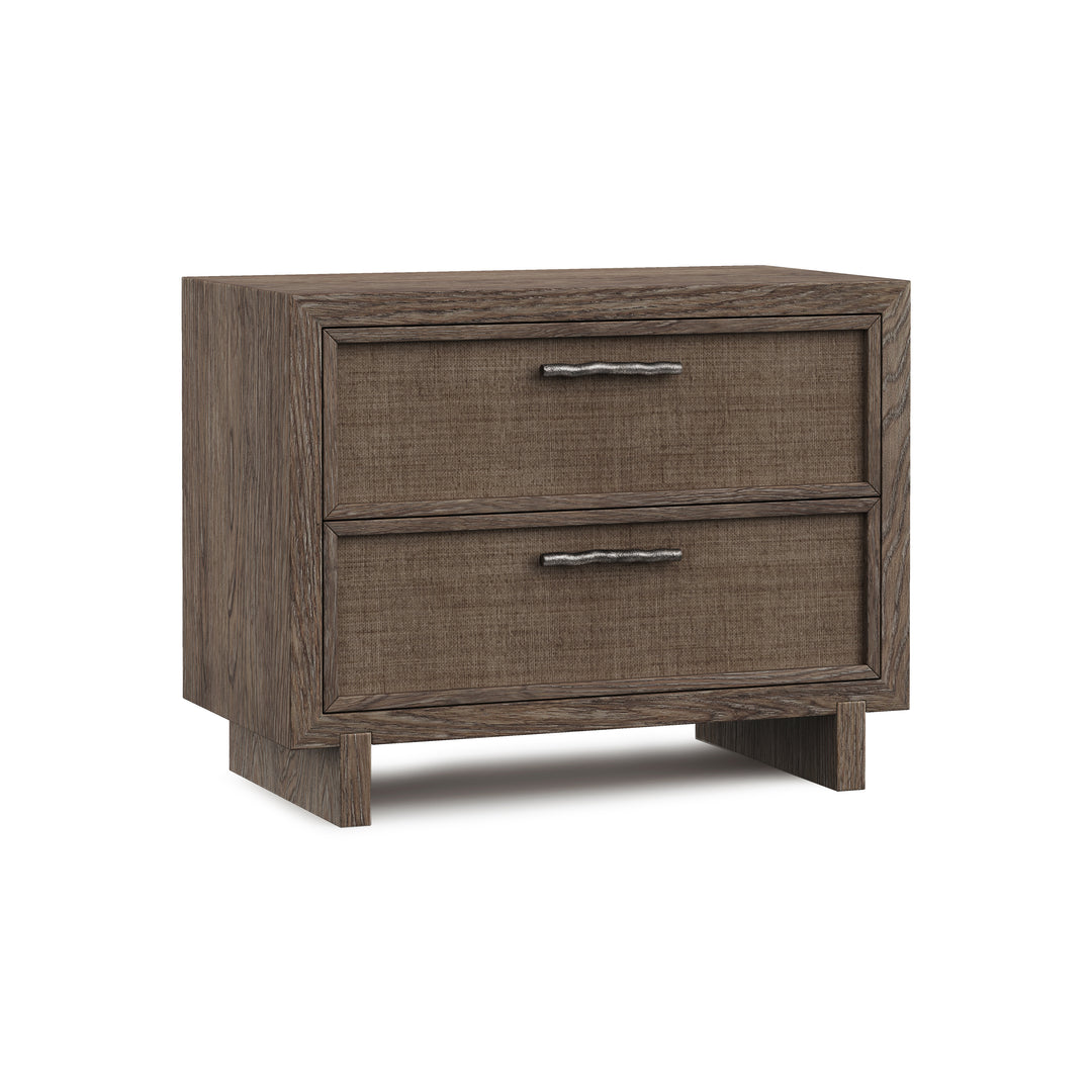 Casa Paros Nightstand with Woven Drawer Fronts