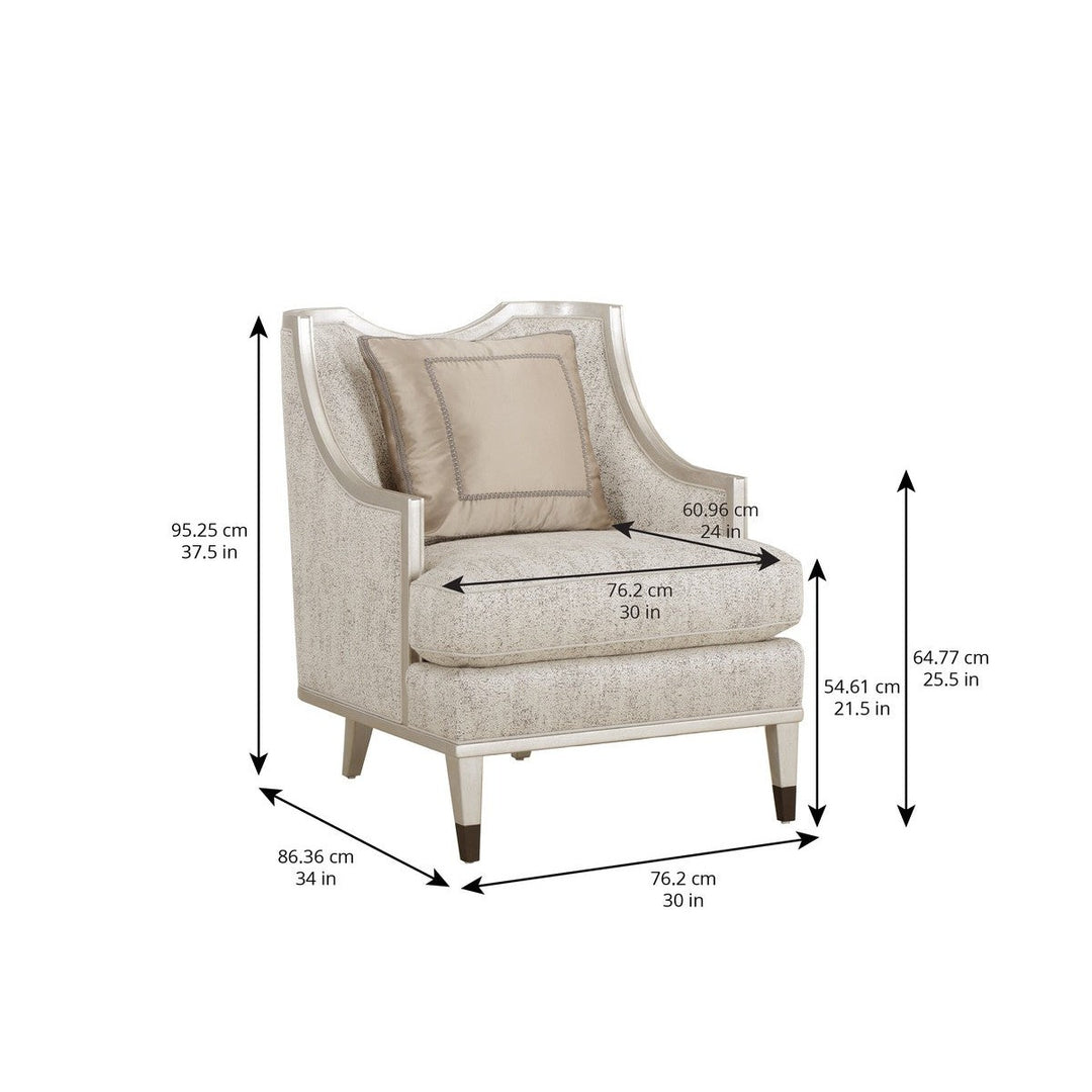 Harper Bezel Matching Chair - Grey, Silver