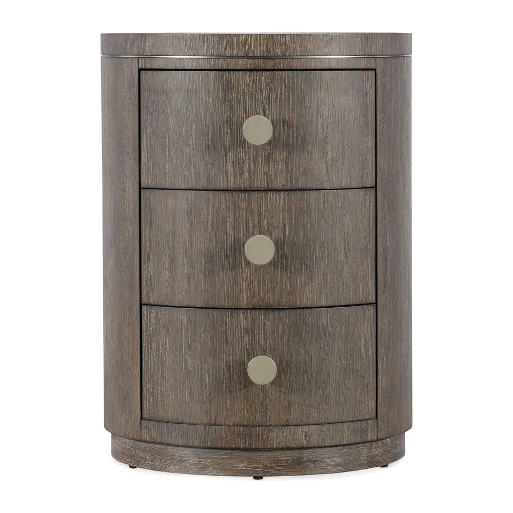 Nightstands Pulse Round Nightstand - Dark Wood