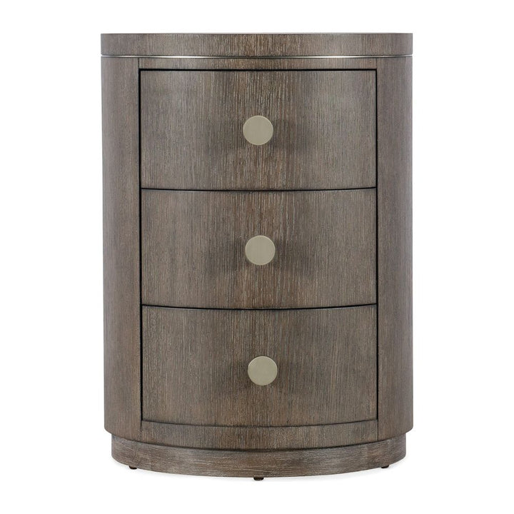 Nightstands Pulse Round Nightstand - Dark Wood