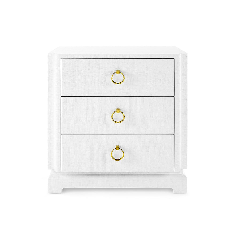 Pavel 3-Drawer Side Table, Chiffon White
