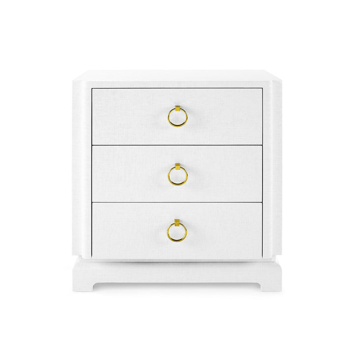 Pavel 3-Drawer Side Table, Chiffon White