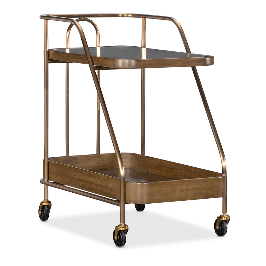 Commerce and Market Walnut Wine and Bar Cart