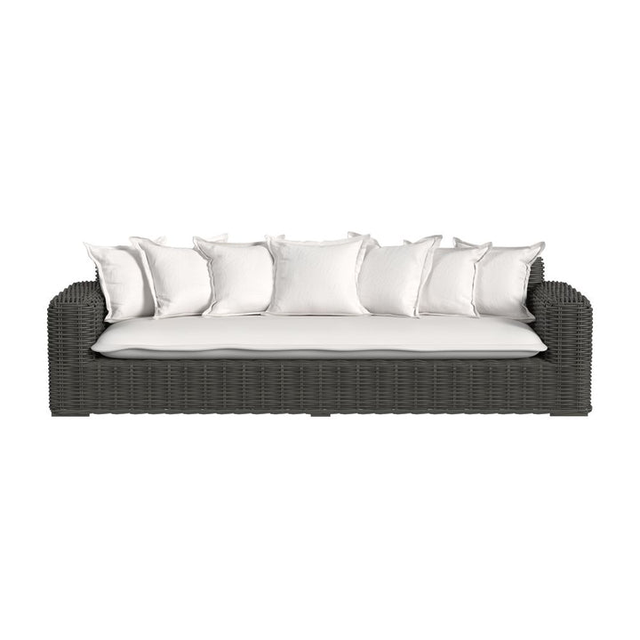 Outdoor Sofas and Sectionals Cabo Sofa in Soothe Pearl w/ Flange Welt